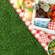 Picknick Korb Früchte Salat