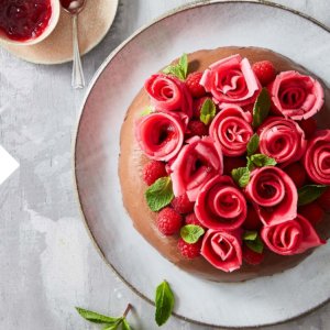 Pancakes vegan Rosen Bouquet